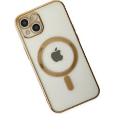 Najmaddin.com Newface iPhone 14 Plus Kılıf Magneticsafe Lazer Silikon - Gold