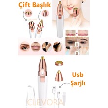 Buğz Kaş Bıyık Alma Epilatörü -Yüz Epilatör- Kıl Kaş Bıyık Tüy Alma Aleti- Epilasyon Çift Başlık Şar