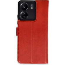 Buğz Xiaomi Redmi 13C Kılıf Trend S Plus Kapaklı Kılıf - Kırmızı