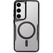 Buğz Samsung Galaxy S24 Kılıf Boyi Magsafe Silikon Kapak - Siyah