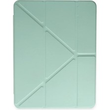 Najmaddin.com Newface Samsung Galaxy T737 Tab S7 Fe 12.4 Kılıf Kalemlikli Mars Tablet Kılıfı - Açık Yeşil
