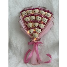 Salish Dev Işıklı Ayıcık Buketi, Pembe Konsept, Özel Kutusunda Gönderim, Sevgiliye, Arkadaşa Hediye