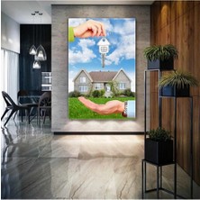 Şehzat Bahçeli Ev Emlak Ofisi Emlakçı Kanvas Tablo