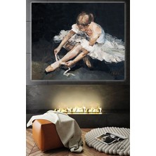 Şehzat Tekli, Yatay, Kanvas, Dekoratif, Duvar, Tablosu , Yağlı Boya Effektli, Balerin, Zarif Dansçı,