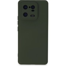 Buğz Xiaomi Mi 13 Pro Kılıf Nano Içi Kadife Silikon - Koyu Yeşil
