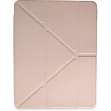 Najmaddin.com Newface iPad Pro 12.9 (2021) Kılıf Kalemlikli Mars Tablet Kılıfı - Rose Gold