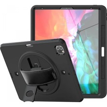 Najmaddin.com Newface iPad Pro 12.9 (2021) Kılıf Strap-C Otterbox Tablet Kapak - Siyah