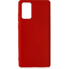 Buğz Samsung Galaxy Note 20 Kılıf Nano Içi Kadife Silikon - Kırmızı