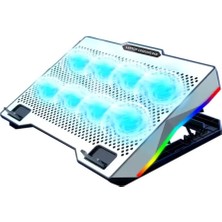 Uravas Store Zr S608 Rgb 8 Fan Metalik Laptop Suğutucu