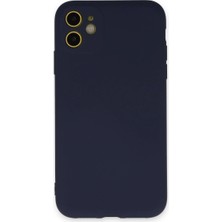 Buğz Iphone 11 Kılıf Nano Içi Kadife Silikon - Lacivert