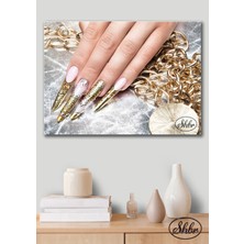 Şehzat Tekli Yatay Kanvas Tablo, Kuaför, Güzellik Salonu, Nail Art, Dekoratif Kanvas Duvar Tablosu