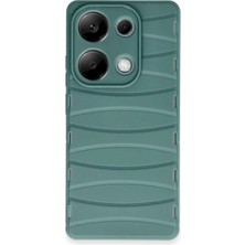 Buğz Xiaomi Redmi Note 13 Pro 4g Kılıf Bibercas Silikon Kapak - Koyu Yeşil