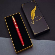 Uravas Store Tüylü Kalem Motif Kutulu Kırmızı Roller Kalem