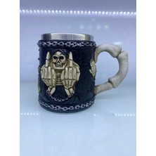 MiraLive Orta Parmak Motifli Çelik Kupa Bardak Kod 6978