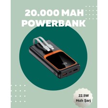 Asiltech Dijital Ekranlı 20.000 Mah Powerbank | 22.5W Hızlı Şarj + Çoklu Bağlantı Seçeneği