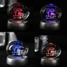 Uravas Store Mutlu Çiftler Tasarımlı Renk Değiştiren Cam Küre