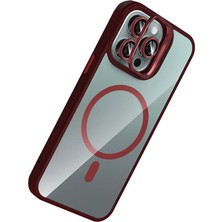 Najmaddin.com Joko Apple iPhone 14 Pro Max Remim Lensli Magsafe Standlı Kapak - Bordo