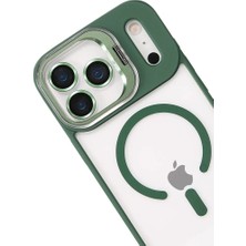 Najmaddin.com Joko Apple iPhone 17 Pro Max Remim Lensli Magsafe Standlı Kapak - Koyu Yeşil
