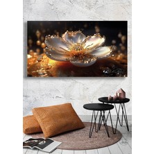 Şehzat Tekli Yatay Kanvas Tablo, 3D Harika Lotus Çiçeği, Illüstrasyon, Dekoratif Kanvas Duvar Tablosu