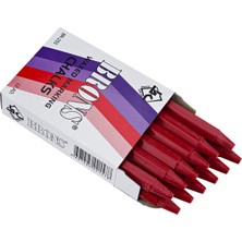 Kitabevimden Brons Tebeşir Yuvarlak Yağlı Kırmızı 12 Li BR-255