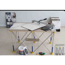 Vulli Portatif Seramik Çalışma Tezgahı Seyyar Pratik Katlanır (Alüminyum)