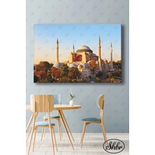 Şehzat Tekli Yatay Dekoratif Kanvas Tablo Salon Yatak Odası Ofis Ayasofya Cami
