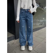 Dadya Milla Dadyaml Fiyonk Nakışlı Bol Kesim Jean 9561