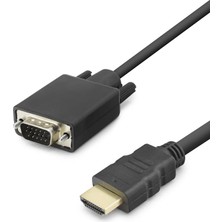 Uravas Store HDMI To VGA Görüntü Kablosu 1080P 1.8 M - Siyah HDX7872