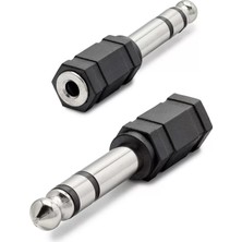 Uravas Store 6.5 mm To 3.5 mm F Çevirici Enstruman Gitar Siyah HDX1265