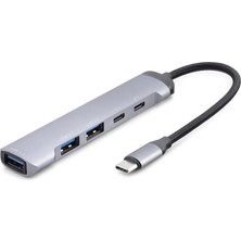 Uravas Store Type-C Hub 5*usb Gri HDX7041