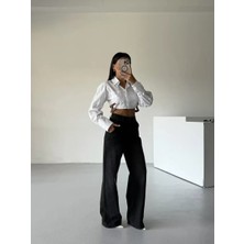 Dadya Milla Dadyaml Füme Simetrik Dikişli Geniş Paça Jean 9561