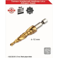 Buğz Kademeli Matkap Ucu 4-12 mm Arası - Altıgen Saplı