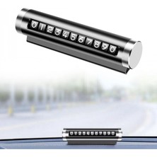 MiraLive Alüminyum Kasa Siyah Renk Çevirmeli Araç Içi Telefon Numaratörü Park Oto Numaratörü (K95)