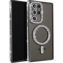 Buğz Samsung Galaxy S25 Ultra Kılıf Joke Simli Magneticsafe Kılıf - Siyah