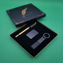 Uravas Store Roller Kalem Deri Anahtarlık Çakmak Seti