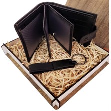 Uravas Store Cüzdan Anahtarlık Ahşap Kutulu Set