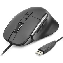 Uravas Store 7d Ergonomi̇k Kablolu Ofi̇s Mouse 3600 Dpi - Siyah ND1209B