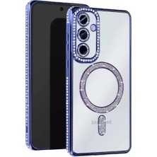 Buğz Samsung Galaxy A15 4g Joke Simli Magneticsafe Kılıf - Mavi