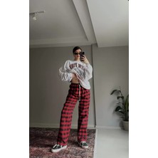 Dadya Milla Dadyaml Ekose Desenli Bağcıklı Eşofman Altı 9561