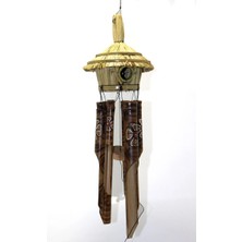 Buğz Hasır Kuş Yuvalı Bambu Çan 50 cm