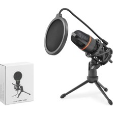 Uravas Store ME4USB Profesyonel Rgb Mikrofon 48 Khz / 16 Bit Çok Yönlü Type-C - Siyah