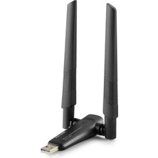 Uravas Store USB Wıfı Adaptor 2.4ghz&5ghz AIC8800D AX1800 Wifi6 Siyah UAX04