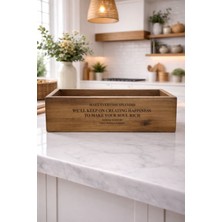 ENYAZA(2024) Ahşap Çok Amaçlı Kutu, Organizer, Makyaj Kutusu, Yağdanlık, Banyo Organizer