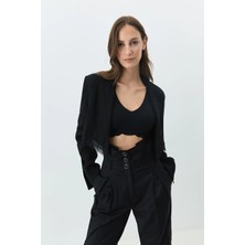 C&city Balensiz Dikişsiz Lazer Kesim Sütyen Çıkarılabilir Pedli 1017 Siyah