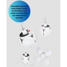 Starseven USB Solar Şarjlı Katlanabilir 5 Taraflı LED Lamba