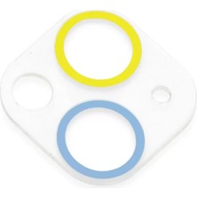 Uravas Store Iphone 13 Mini Renkli Kamera Lens Koruma Cam - Sarı-Mavi