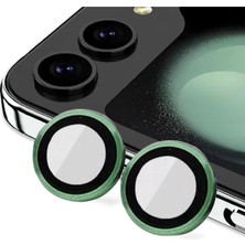Uravas Store Galaxy Z Flip 5 Valdez Metal Kamera Lens - Koyu Yeşil