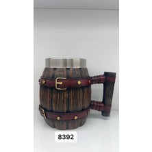 Uravas Store Büyük Boy Kemerli Fıçı Şeklinde Çelik Kupa Kod 8392