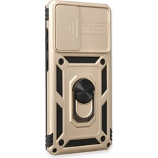 Uravas Store Galaxy A73 5g Kılıf Pars Lens Yüzüklü Silikon - Gold