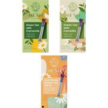 Mesh Stick Rahatlatıcı Çay Koleksiyonu 3'lü - Yaseminli & Papatyalı Yeşil Çay , Passifloralı Bitki Çayı